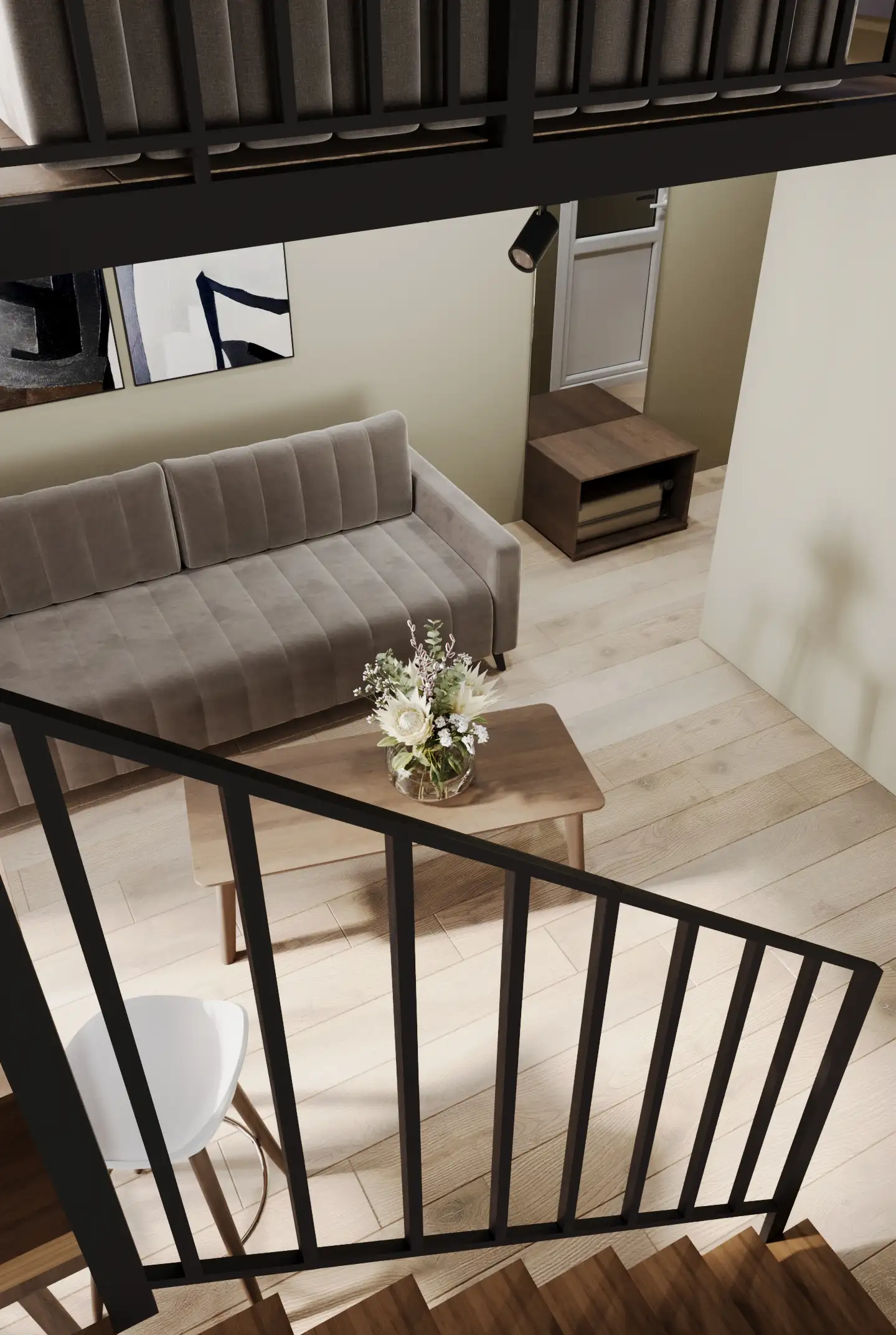 Четырехместный двухуровневый Дуплекс с балконом