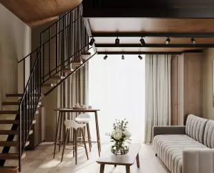 Четырехместный двухуровневый Дуплекс с балконом