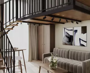 Четырехместный двухуровневый Дуплекс с балконом