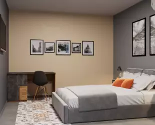 Трехкомнатный Apartment с кухней с 4 балконами