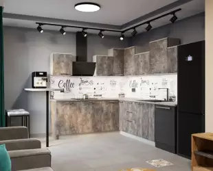 Трехкомнатный Apartment с кухней с 4 балконами