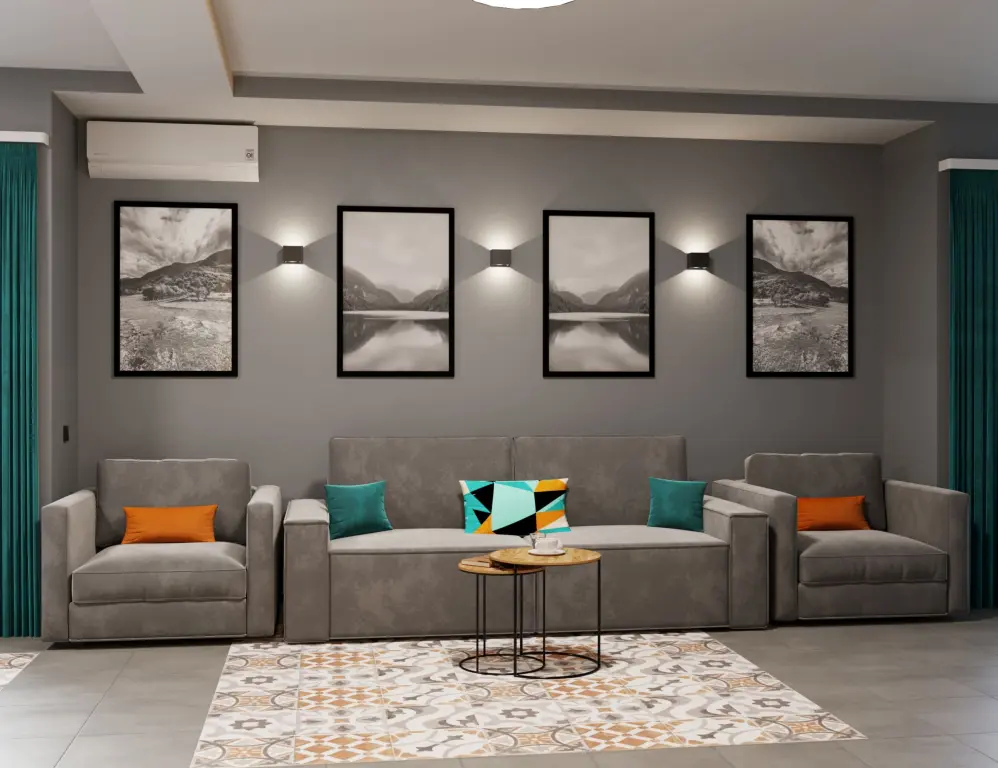 Трехкомнатный Apartment с кухней с 4 балконами